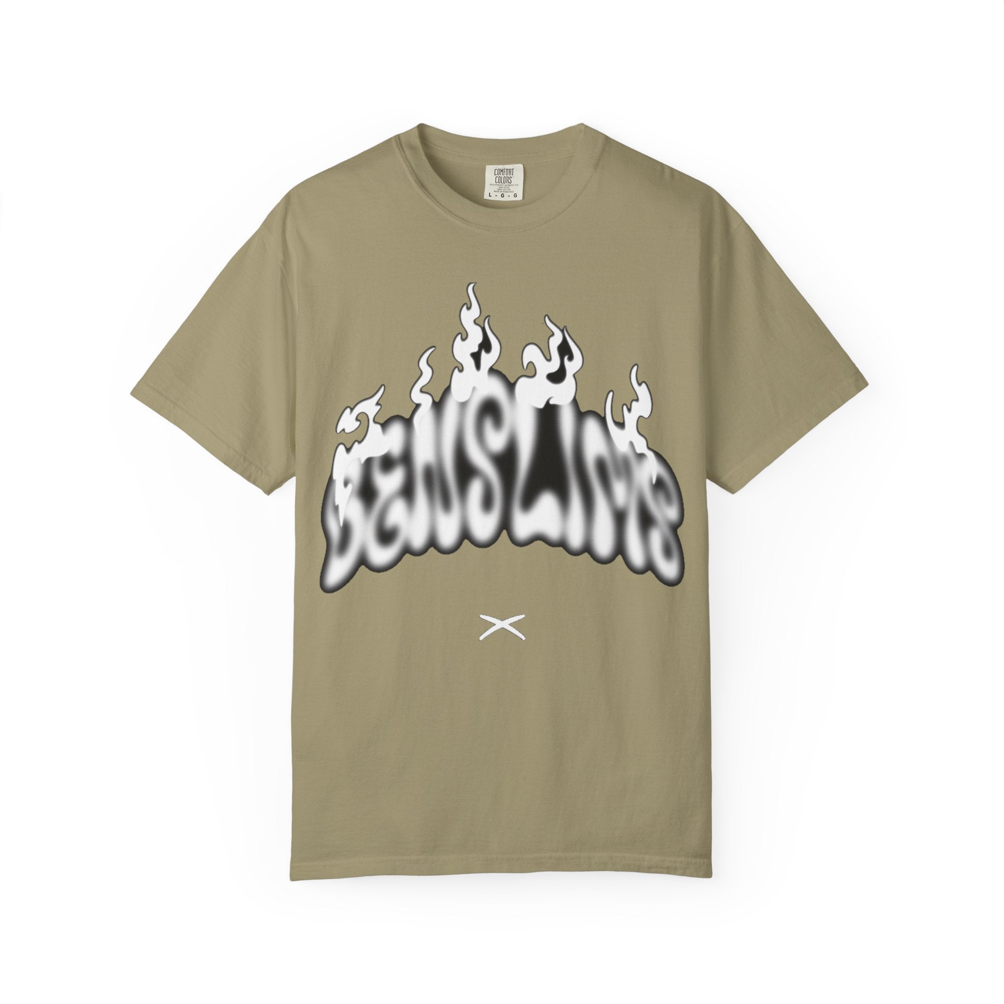 Graphic T-Shirt — 'Feels Like' Flame Text Streetwear Tee girls