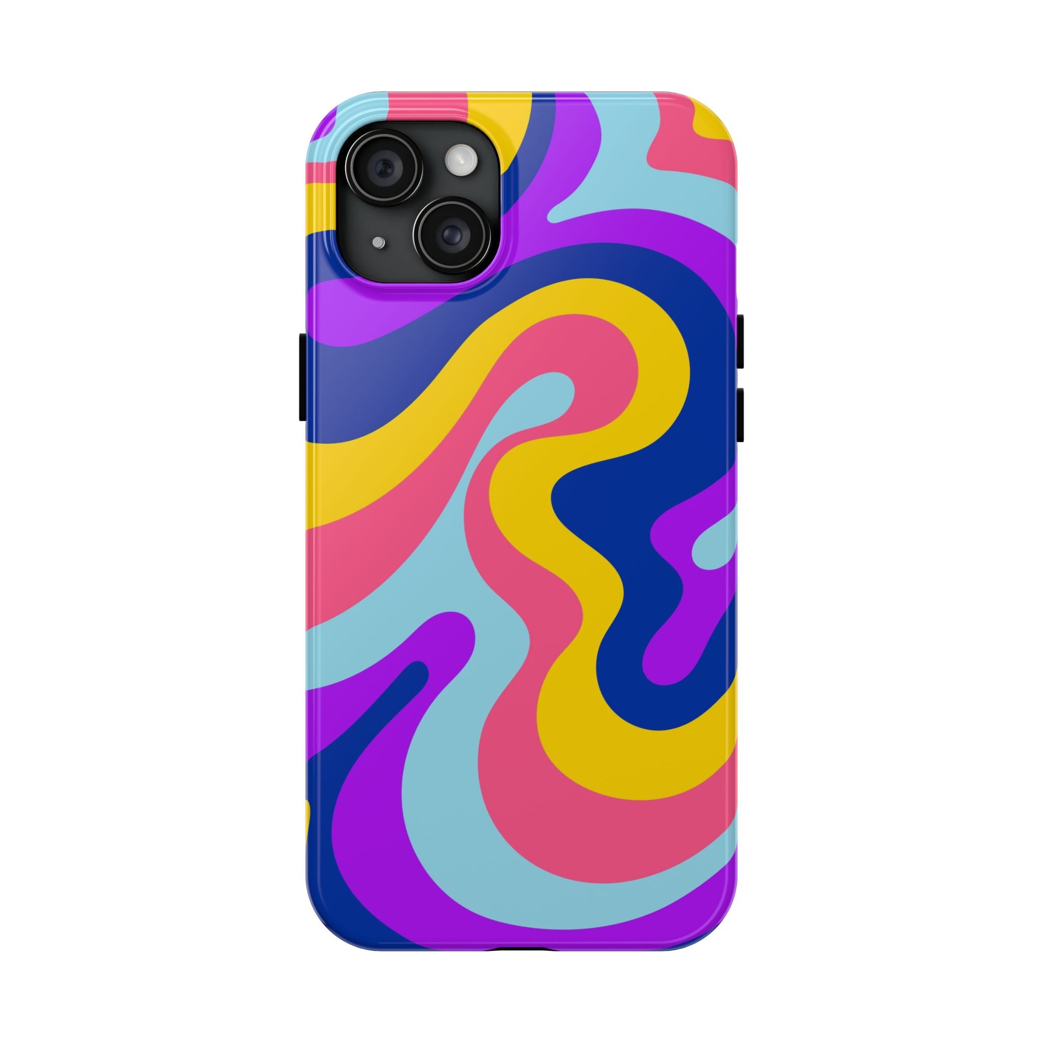 Psychedelic Swirl Tough Phone Case — Colorful Retro Abstract Protection