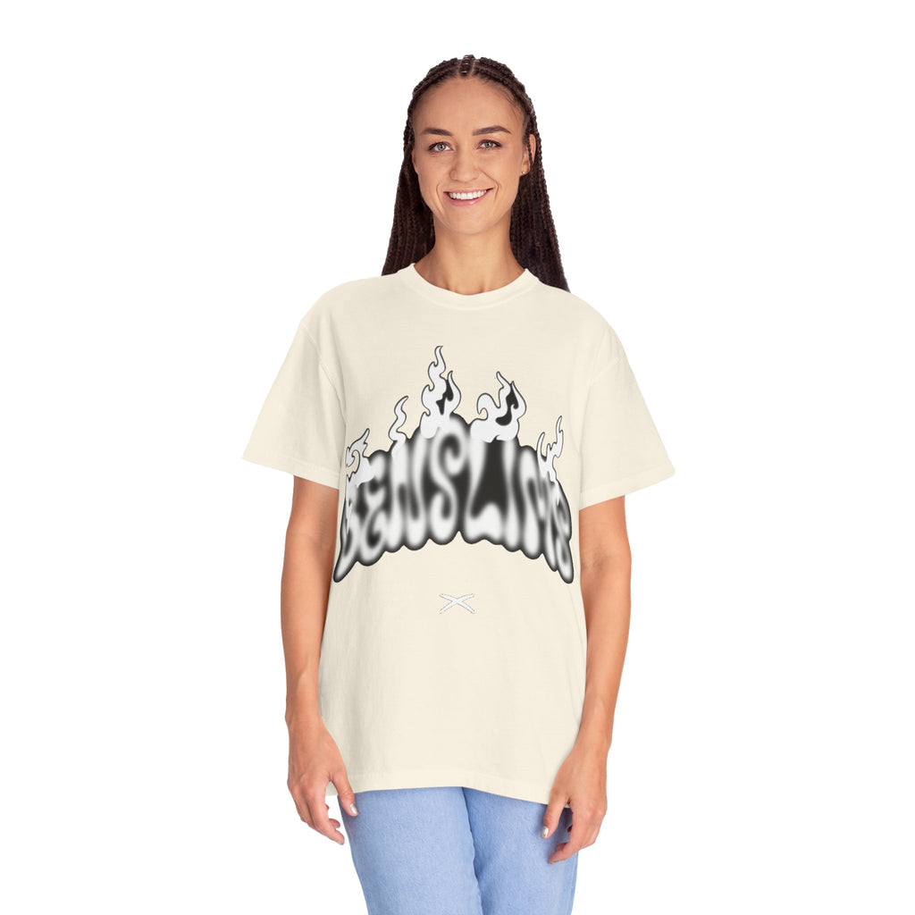 Graphic T-Shirt — 'Feels Like' Flame Text Streetwear Tee girls