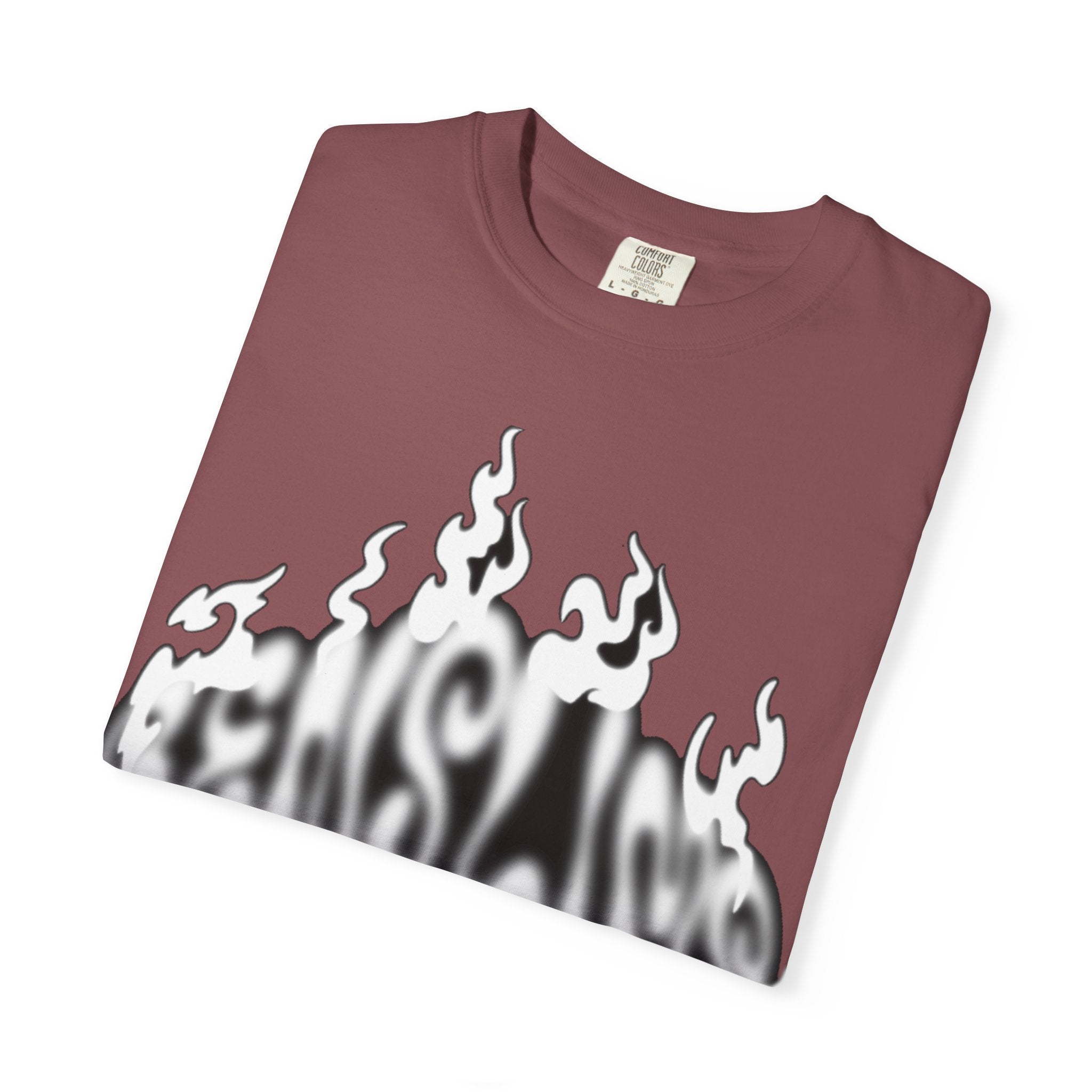 Graphic T-Shirt — 'Feels Like' Flame Text Streetwear Tee girls