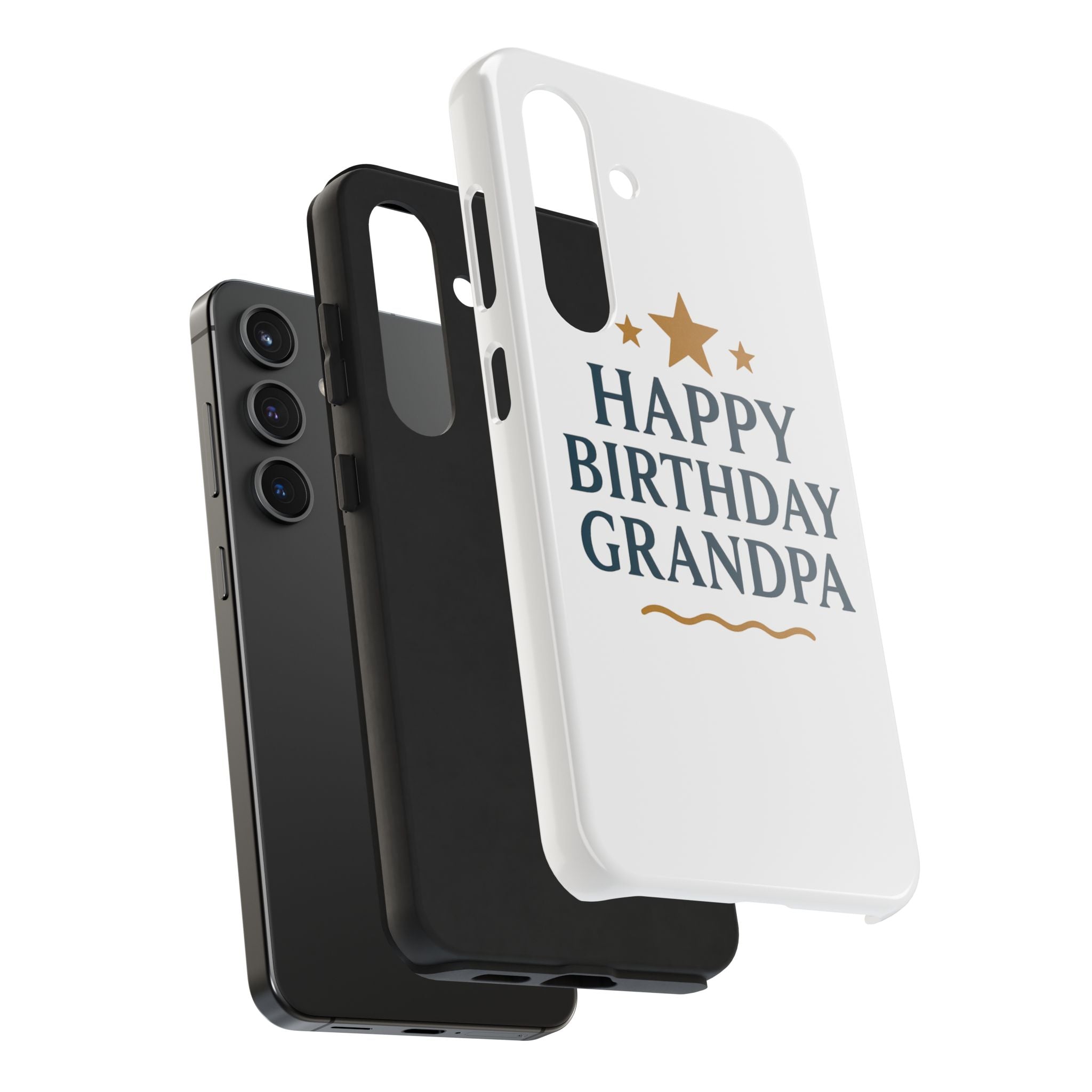 Happy Birthday Grandpa Tough Phone Case — Durable Protective Phone Cover for Grandfather