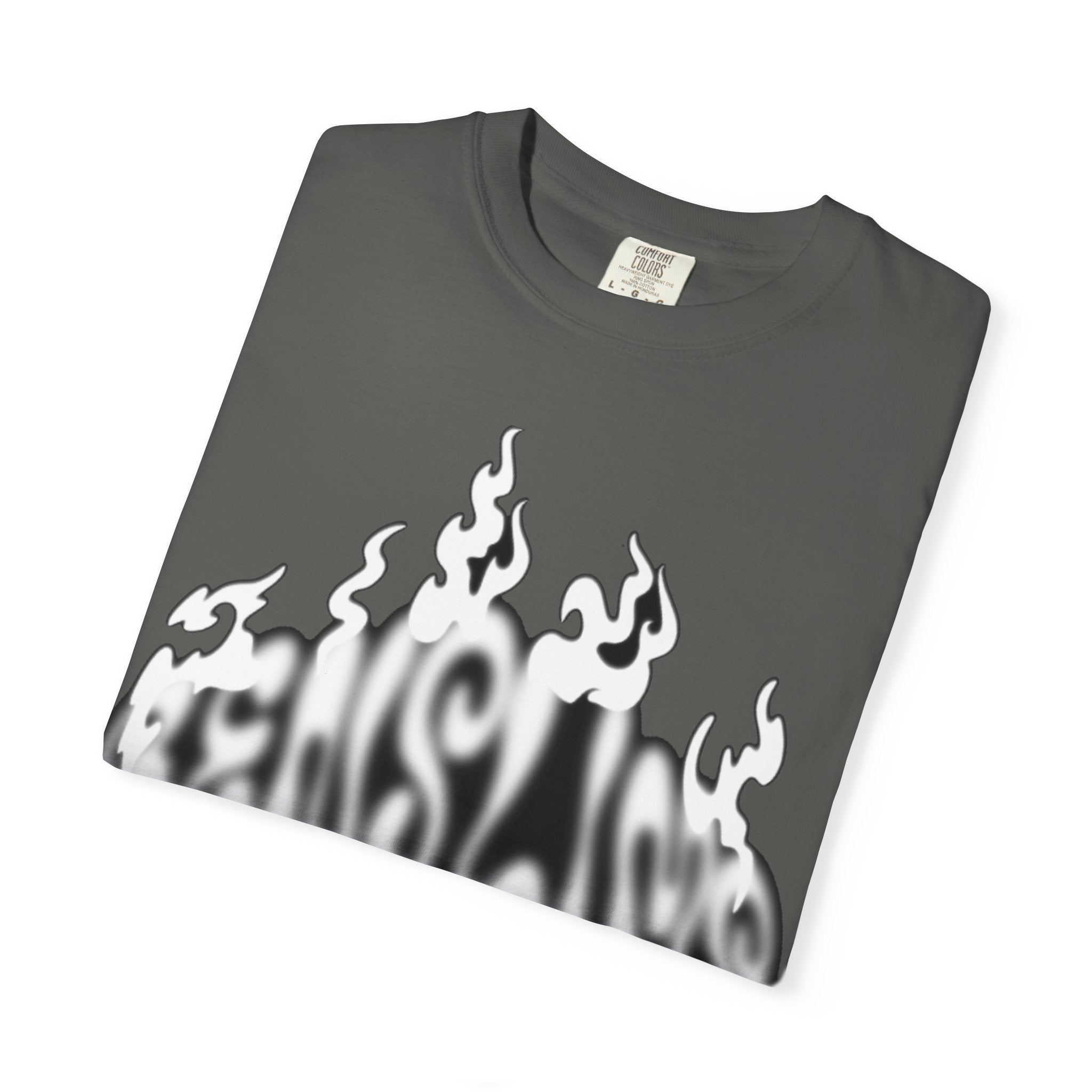 Graphic T-Shirt — 'Feels Like' Flame Text Streetwear Tee girls