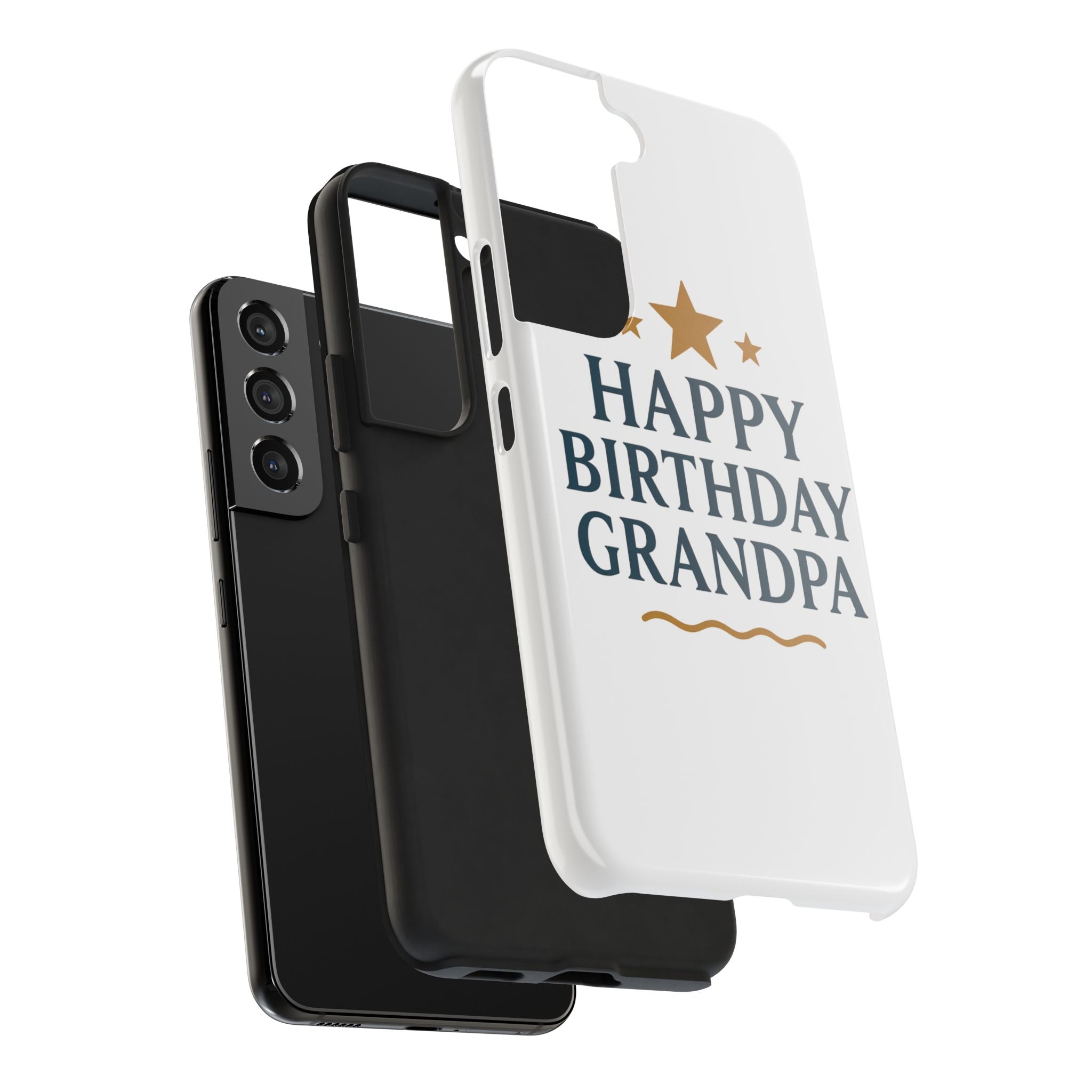 Happy Birthday Grandpa Tough Phone Case — Durable Protective Phone Cover for Grandfather