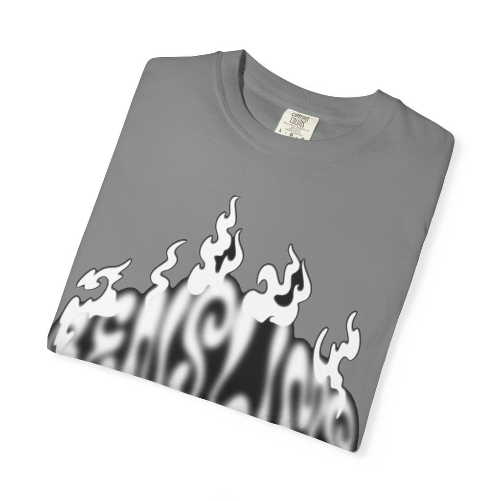 Graphic T-Shirt — 'Feels Like' Flame Text Streetwear Tee girls