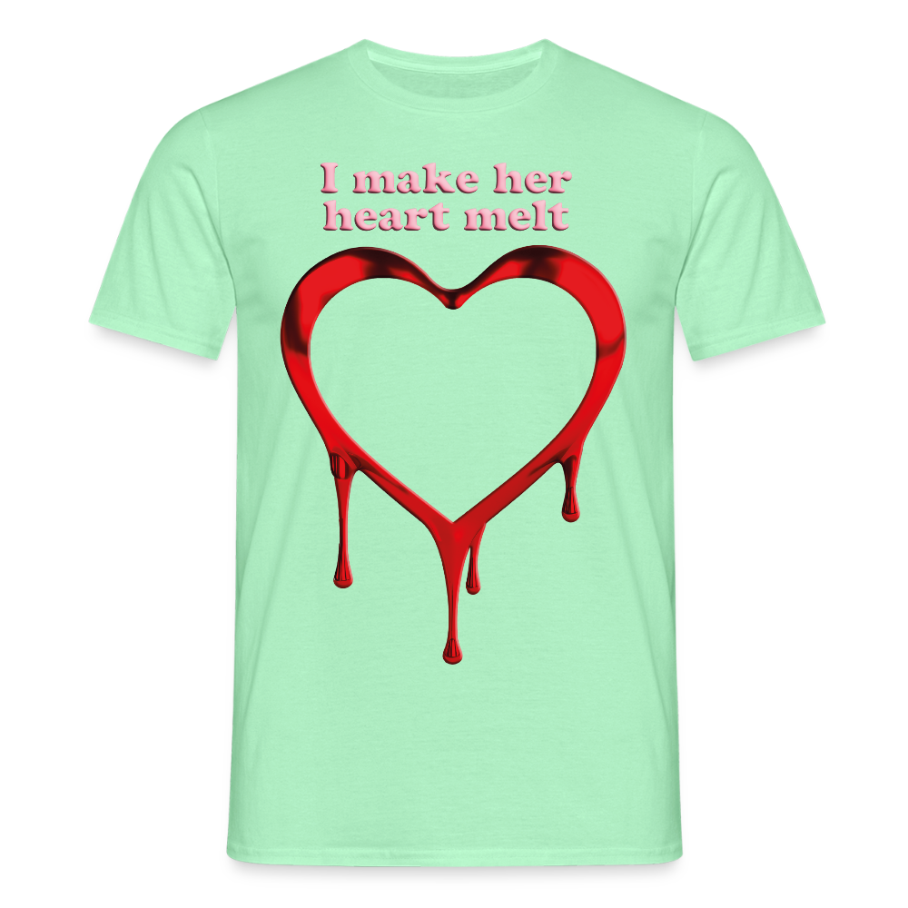 mens i make her heart melt - mint green