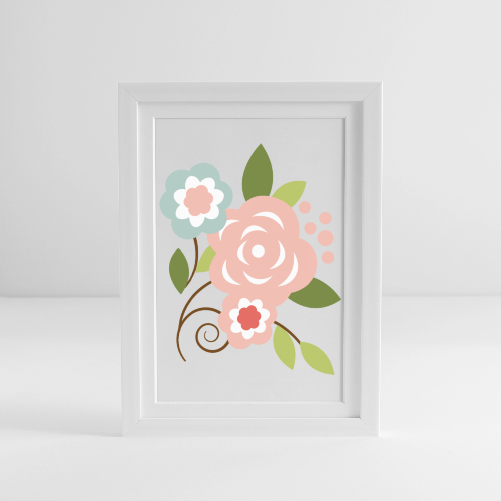 Framed poster (27 × 37 cm) - white