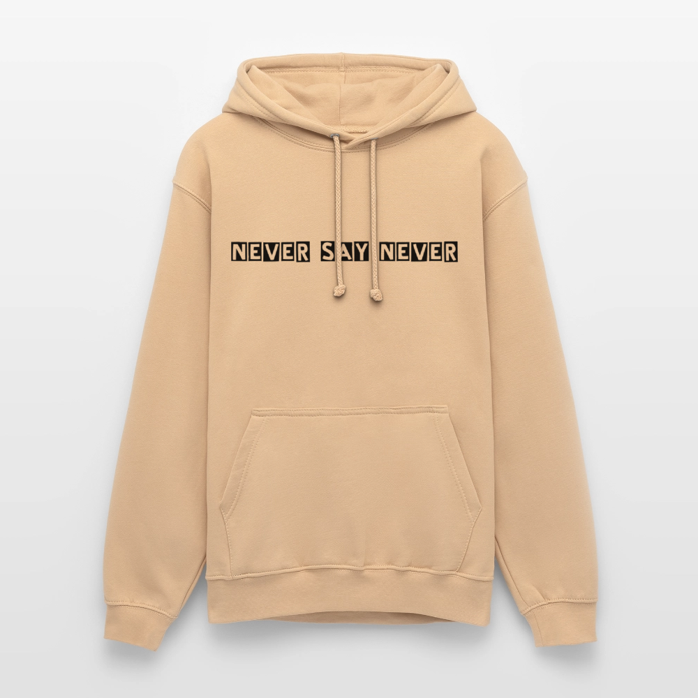 Unisex Hoodie Never say never - peach