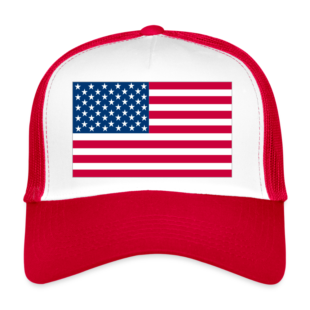 Trucker Cap american flag - white/red