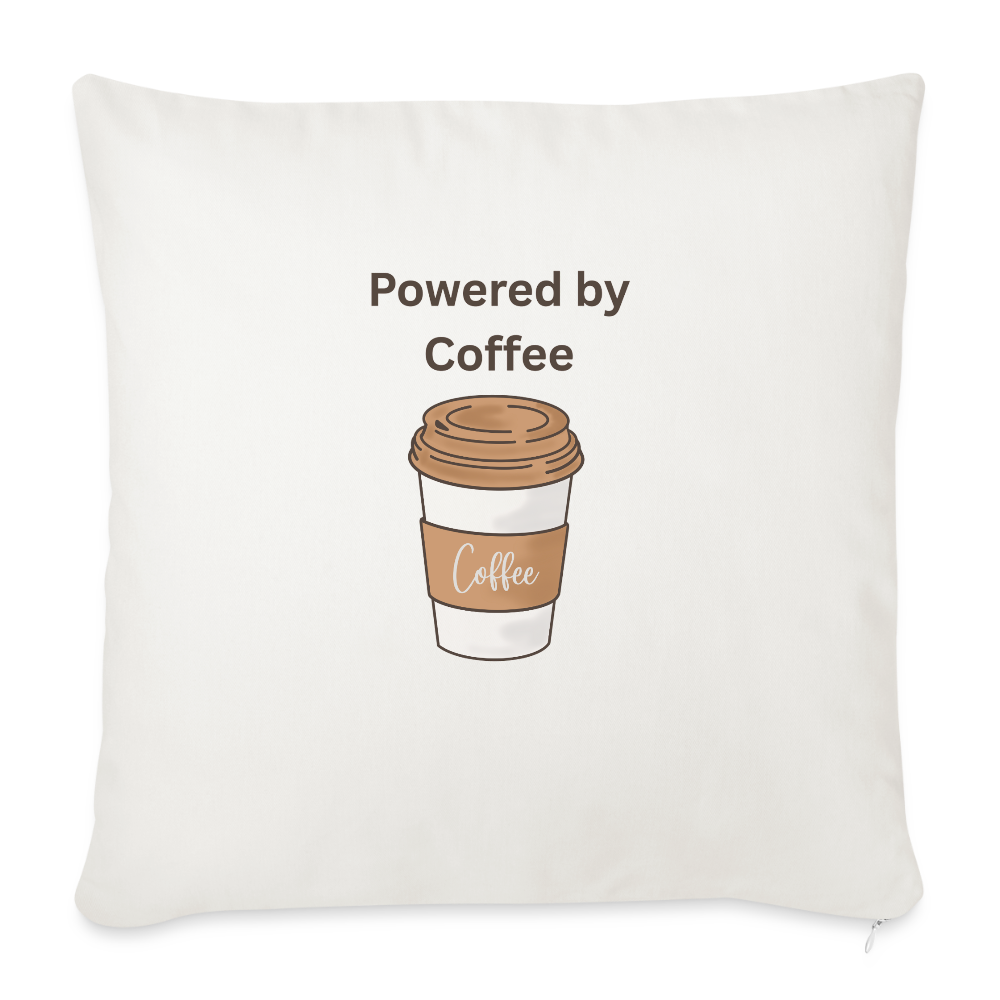 Sofa pillowcase 17,3'' x 17,3'' (45 x 45 cm) COFFEE - natural white