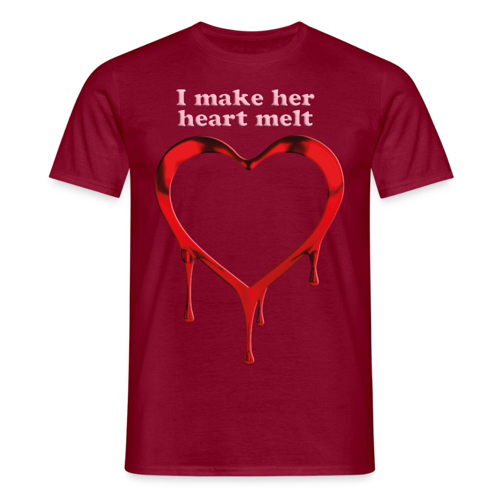 mens i make her heart melt - brick red