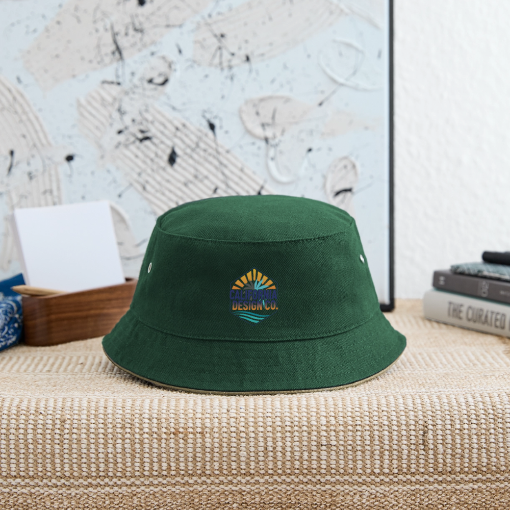 Kids’ Bucket Hat cali - dark green/beige