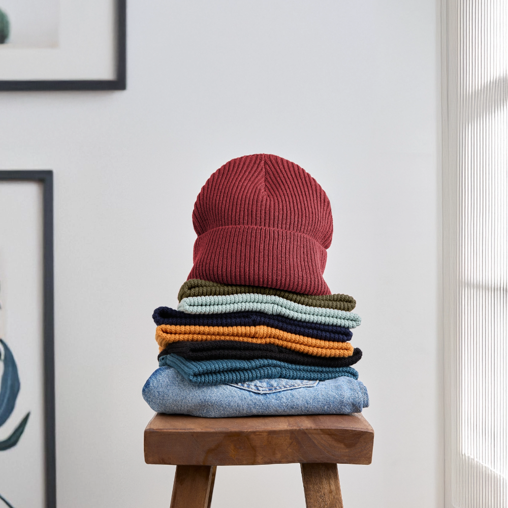 Stanley/Stella Unisex Organic FISHERMAN BEANIE - red earth