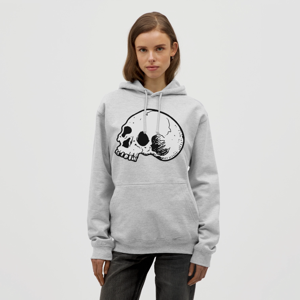 Unisex Hoodie SKULL - light heather grey