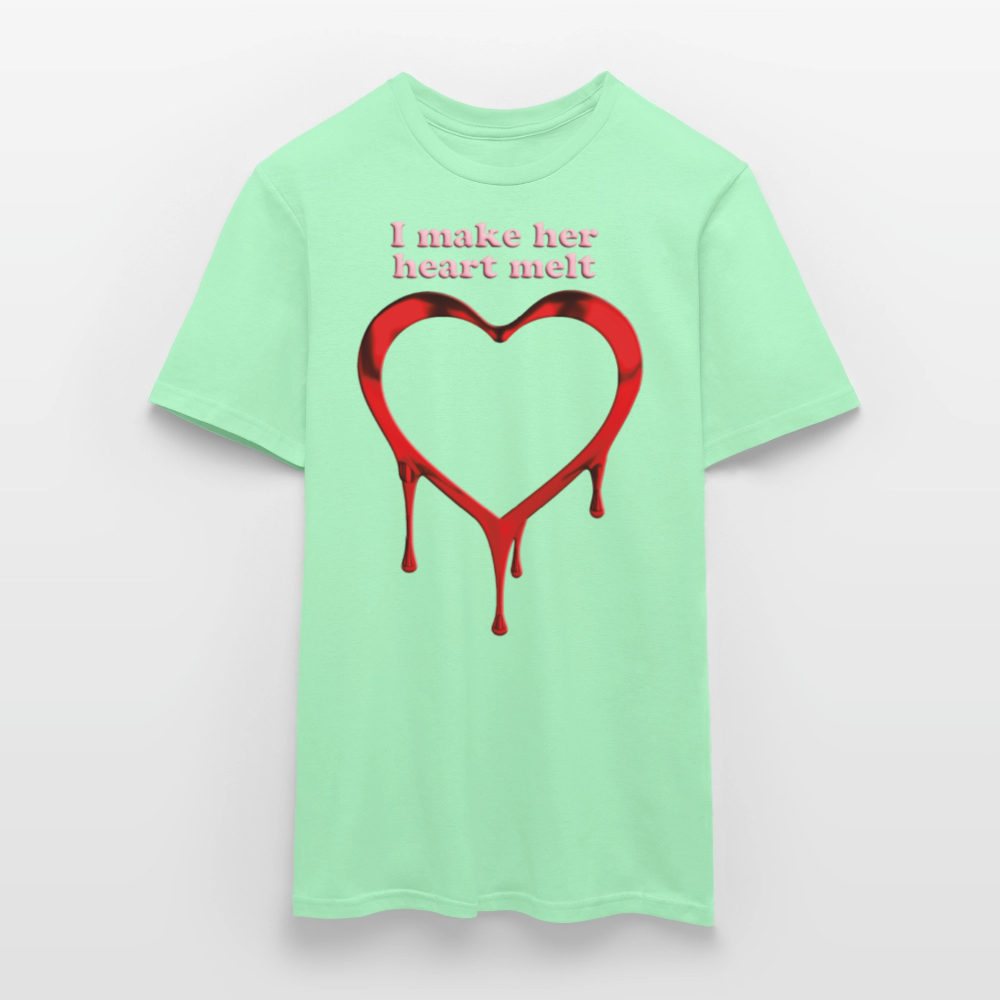 mens i make her heart melt - mint green