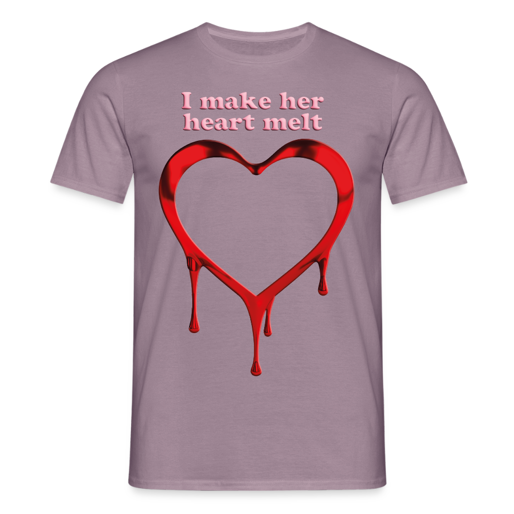 mens i make her heart melt - purple-grey 