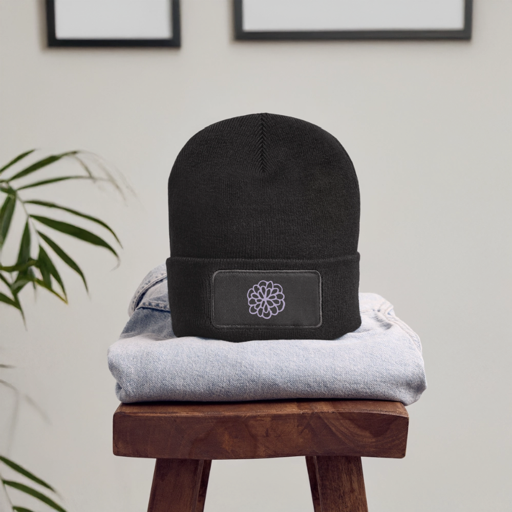 Recycled Patch Beanie - dark grey