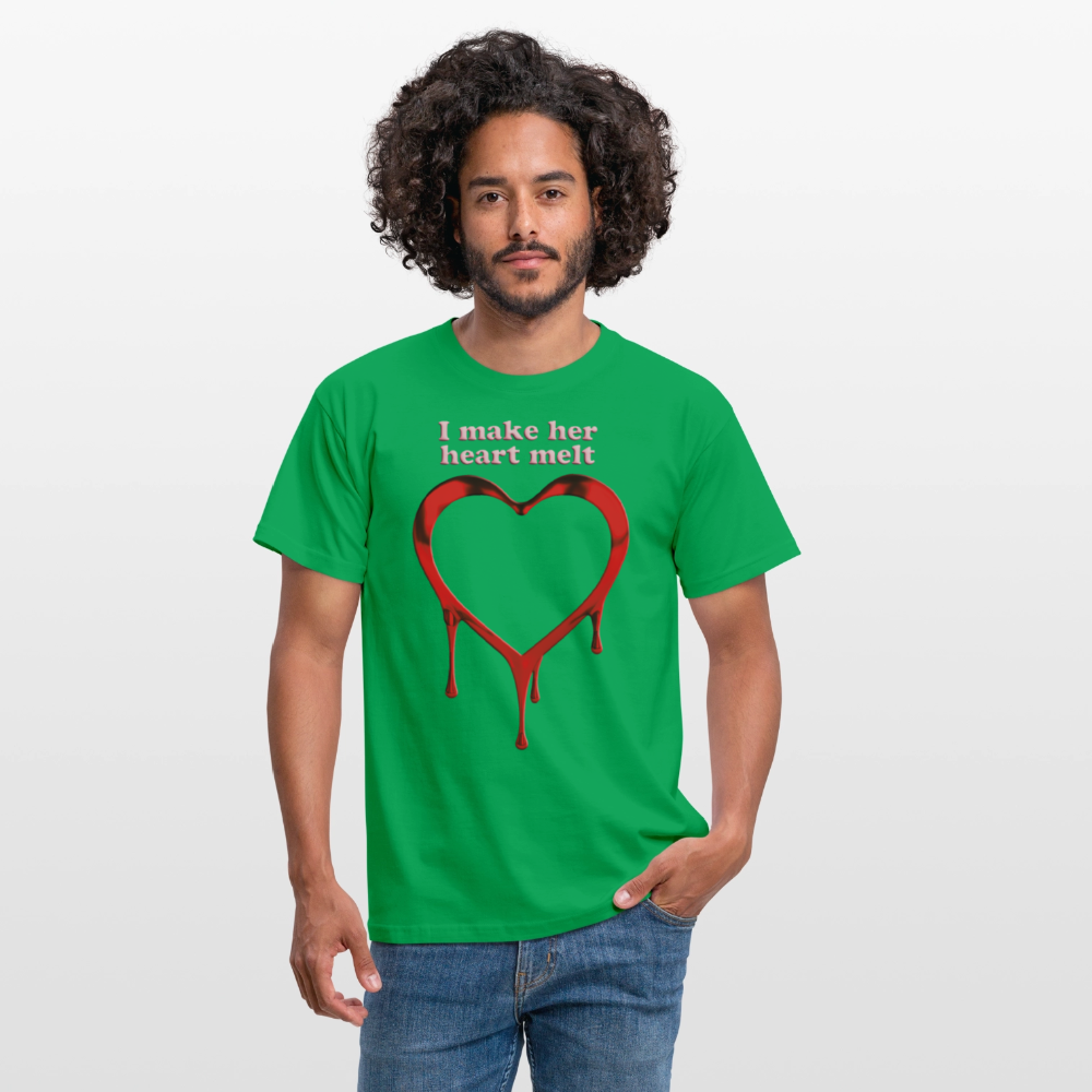mens i make her heart melt - kelly green