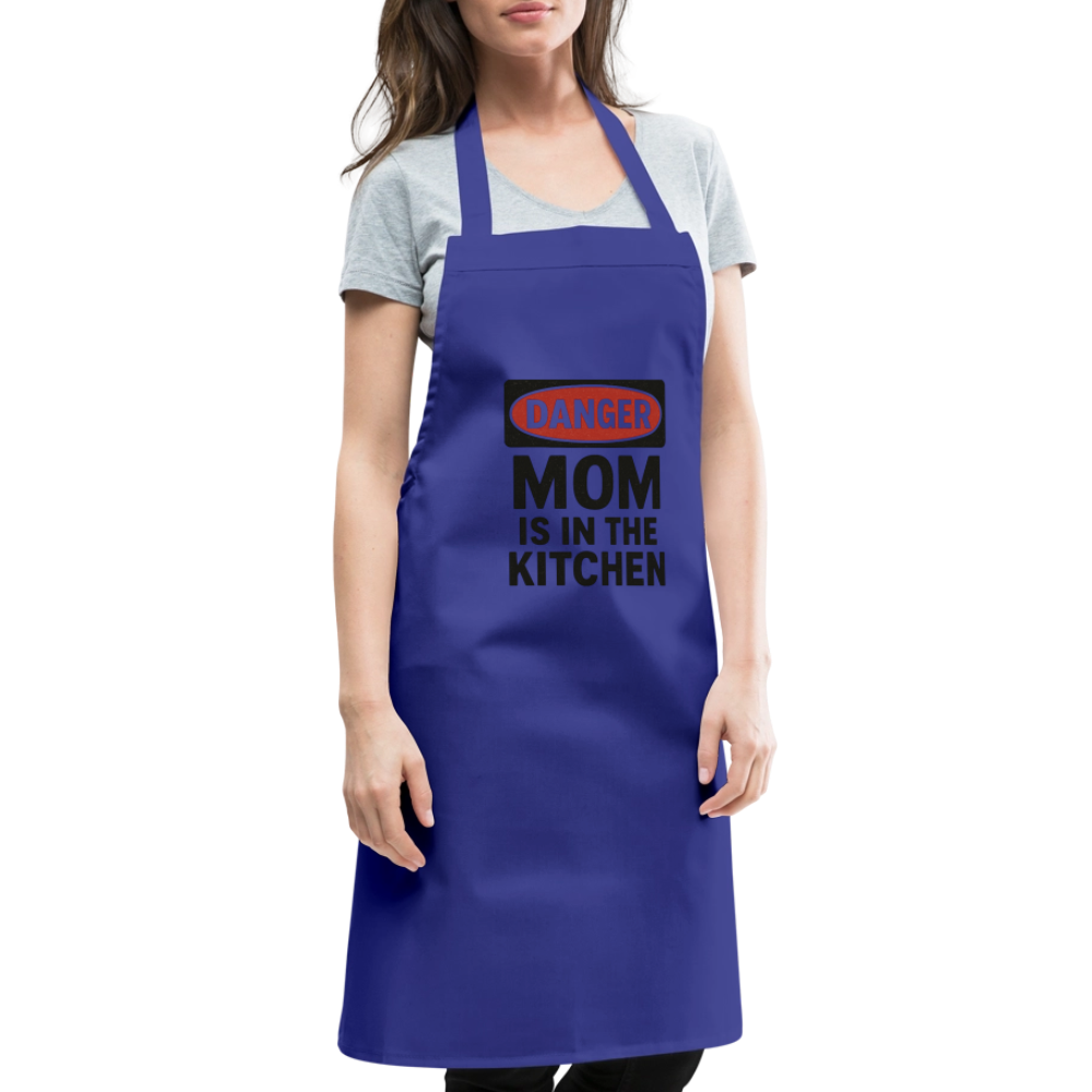 Cooking Apron MOM - royal blue