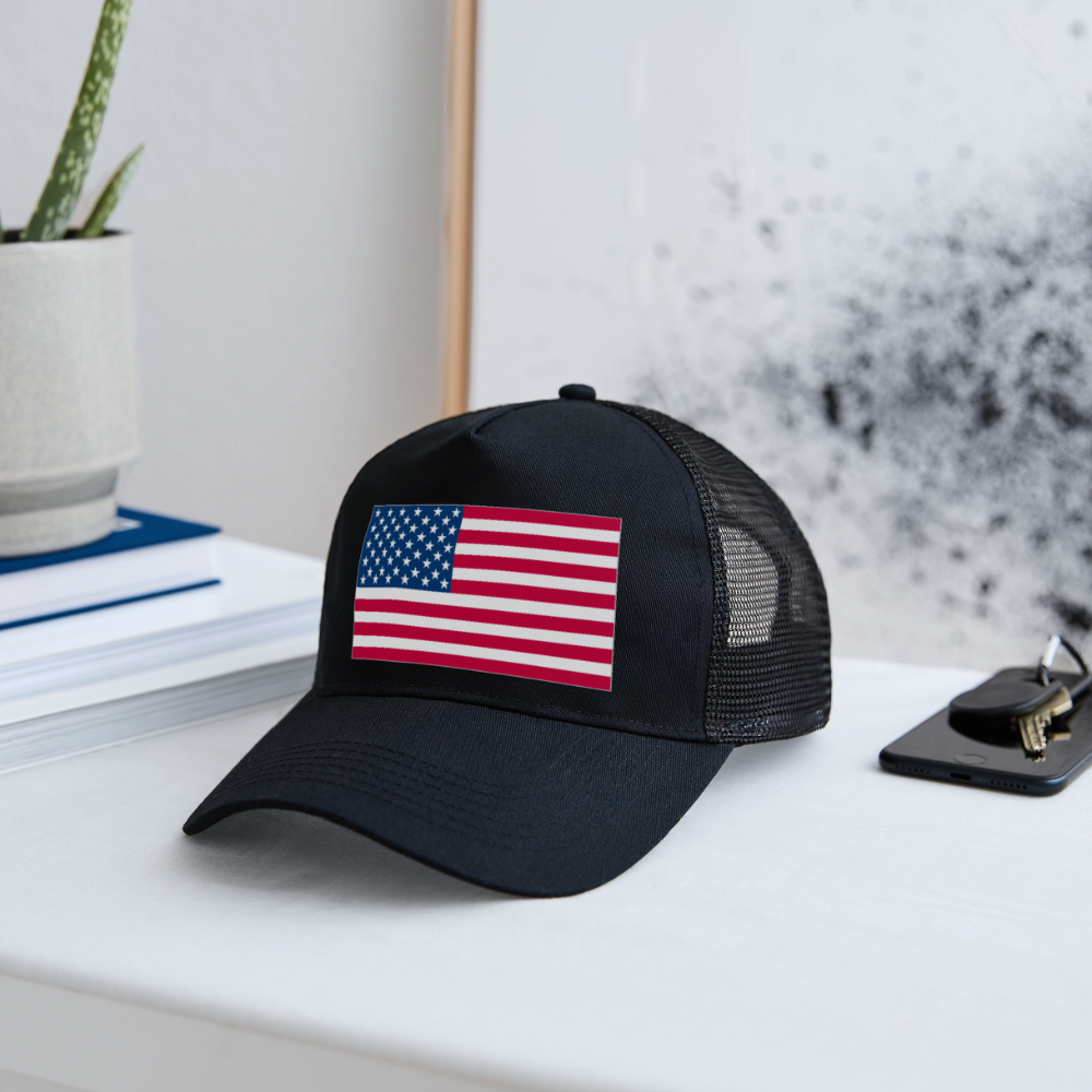 Trucker Cap american flag - black/black