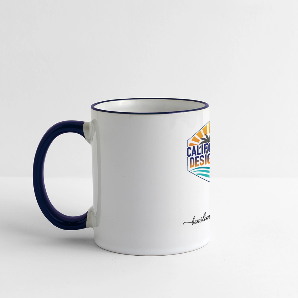 Panoramic Mug - white/cobalt blue