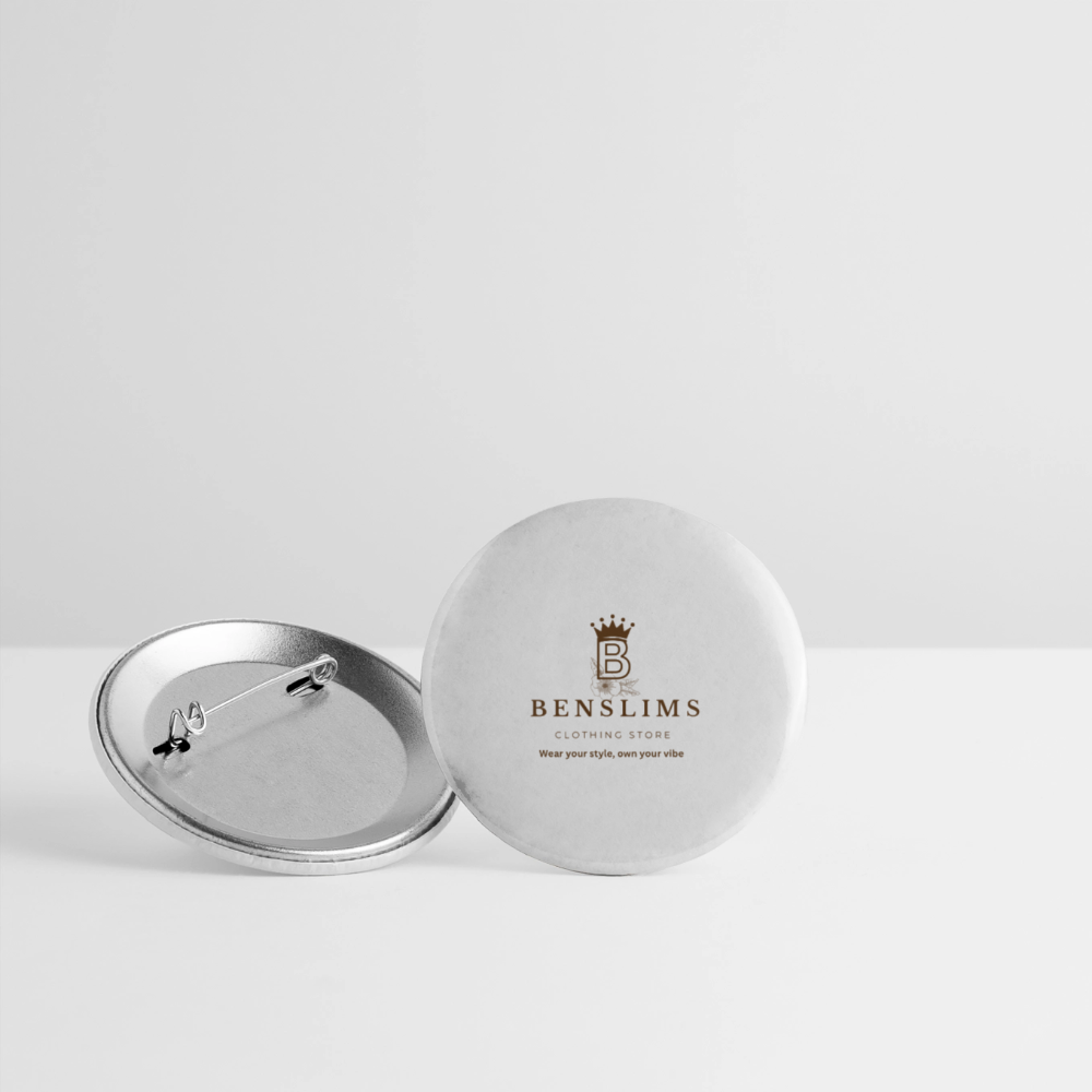 Buttons small 1''/25 mm (5-pack) benslims - white