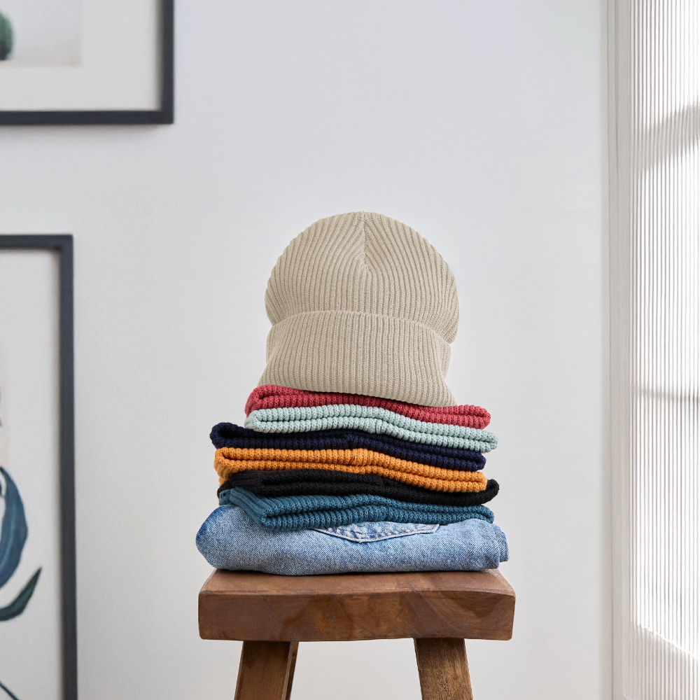 Stanley/Stella Unisex Organic FISHERMAN BEANIE - heather sand
