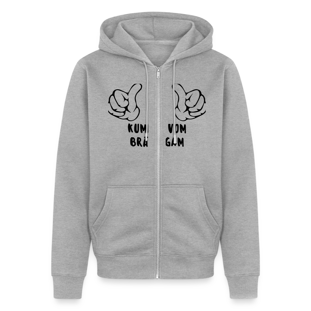 Men's Premium Hooded Jacket - heather grey