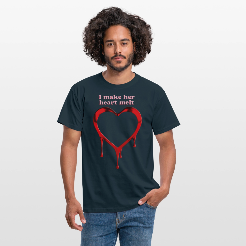 mens i make her heart melt - navy