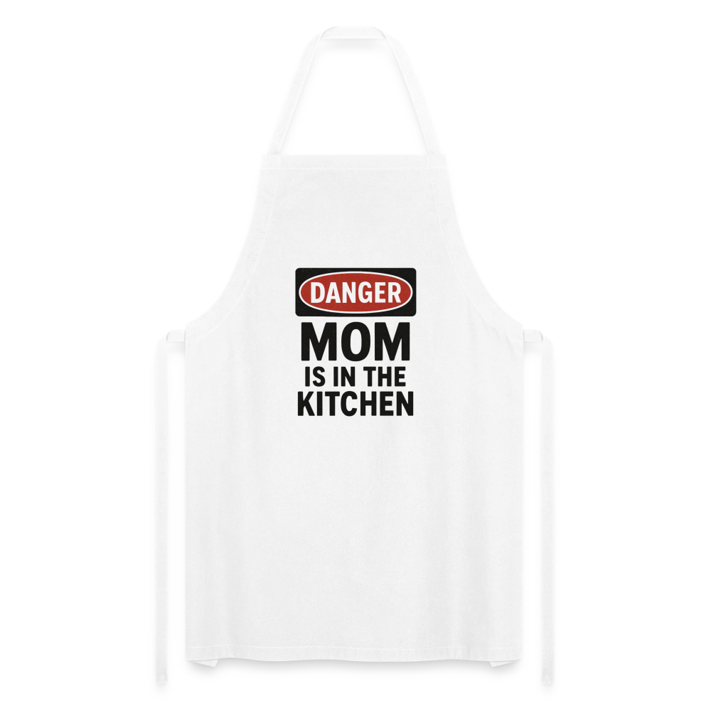 Cooking Apron MOM - white