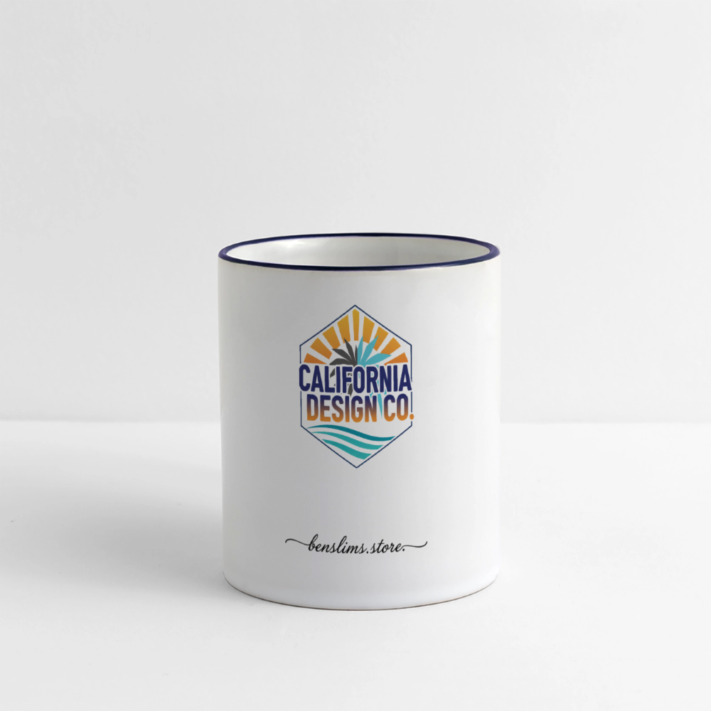 Panoramic Mug - white/cobalt blue
