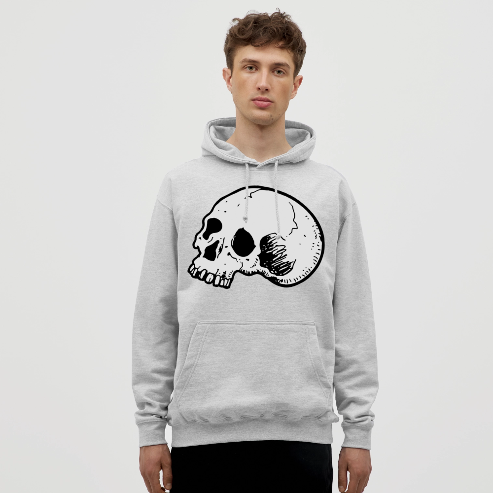 Unisex Hoodie SKULL - light heather grey