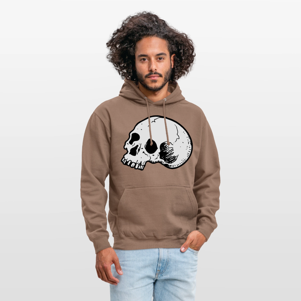 Unisex Hoodie SKULL - mocha