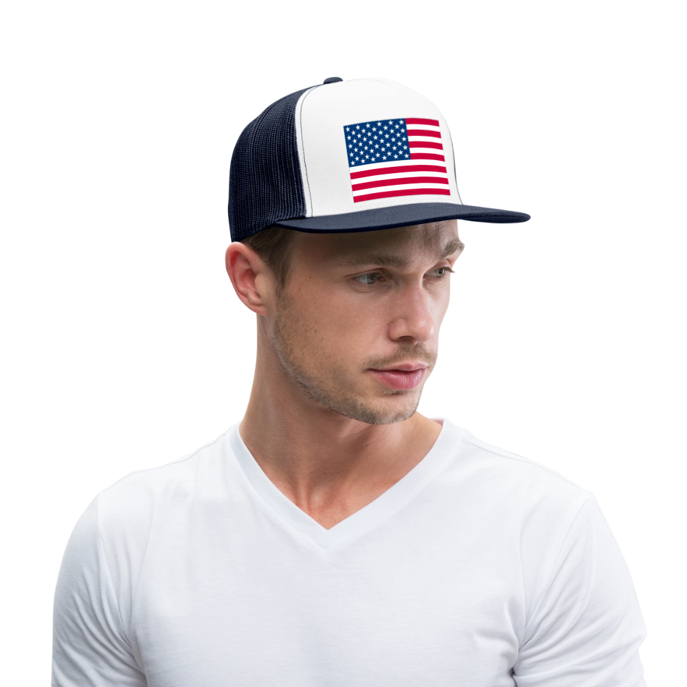 Trucker Cap american flag - white/navy