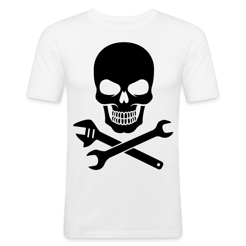 Men's Slim Fit T-Shirt SKULL TOOL - white