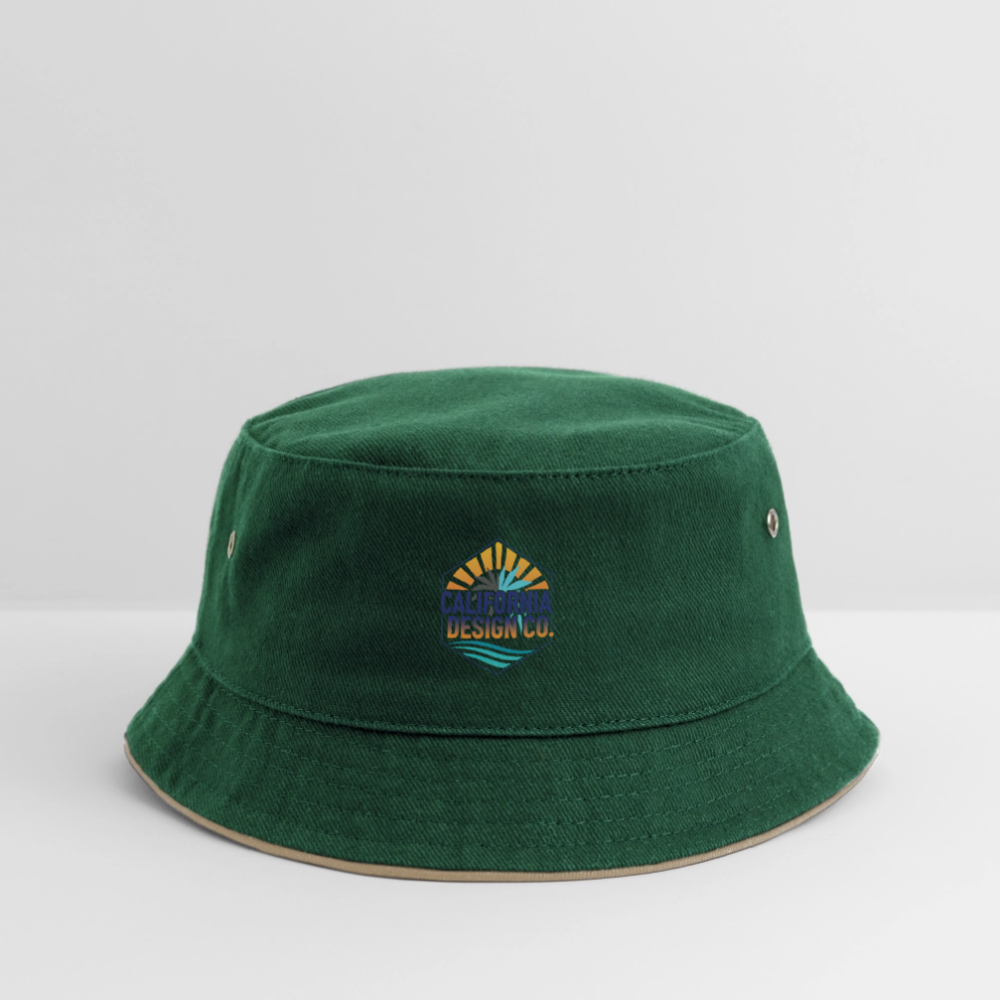 Kids’ Bucket Hat cali - dark green/beige