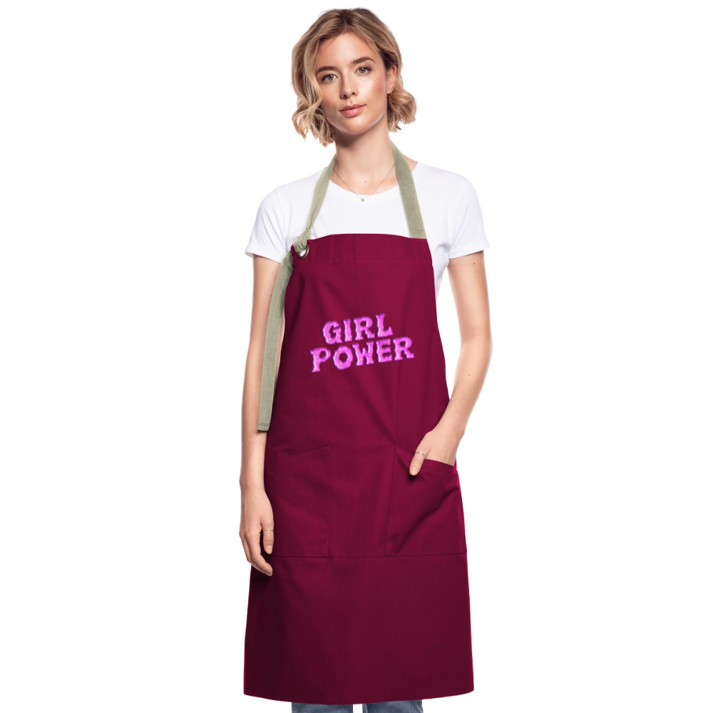 Artisan Apron GIRL POWER - burgundy / desert sand