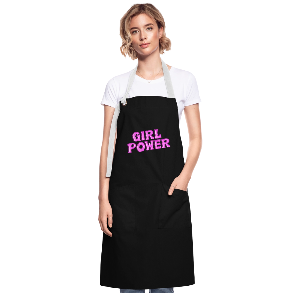 Artisan Apron GIRL POWER - black/white