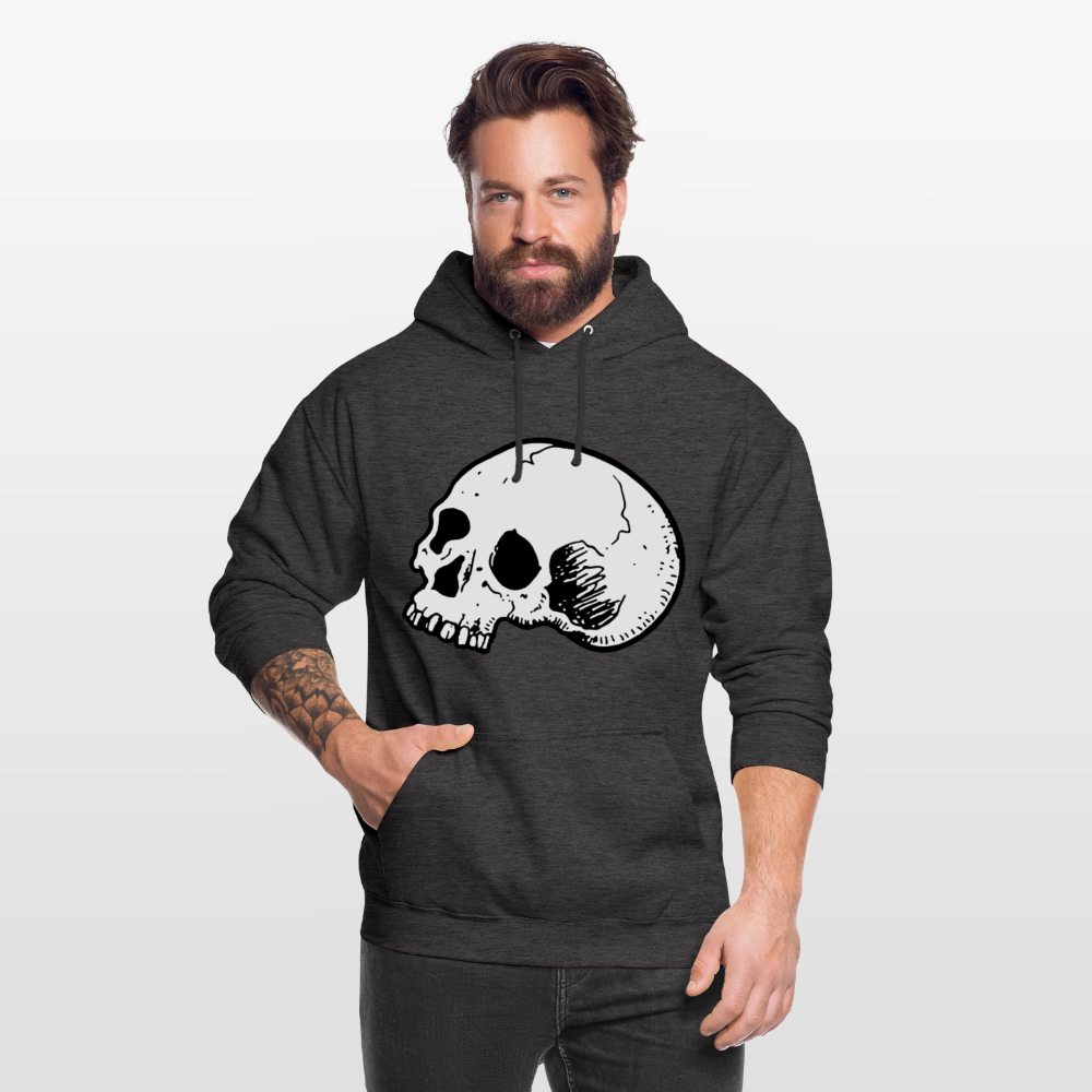 Unisex Hoodie SKULL - charcoal grey