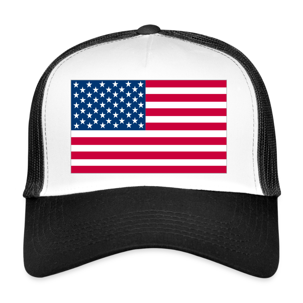Trucker Cap american flag - white/black