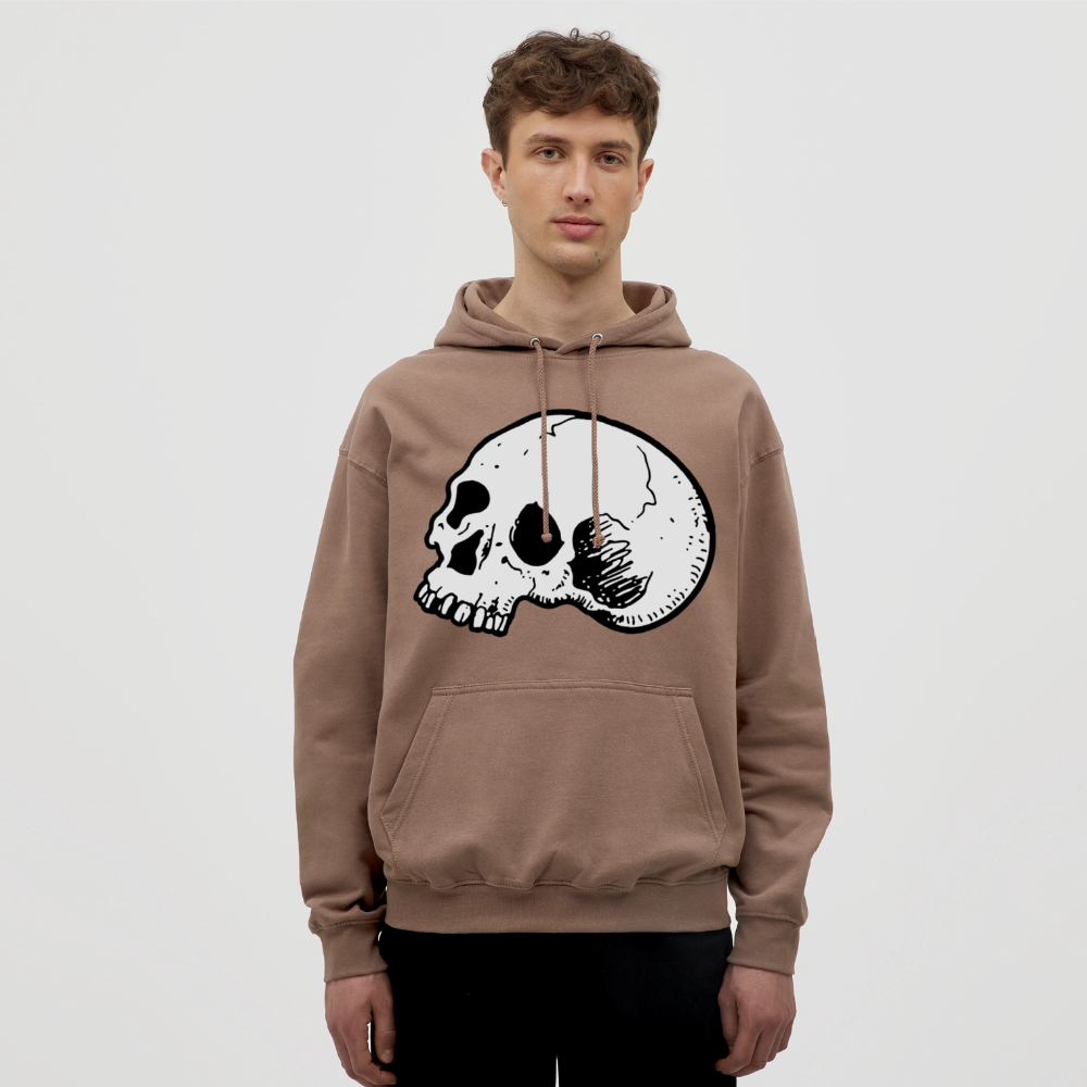 Unisex Hoodie SKULL - mocha