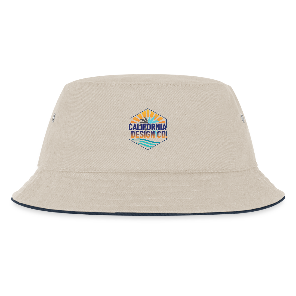Kids’ Bucket Hat cali - ecru/navy