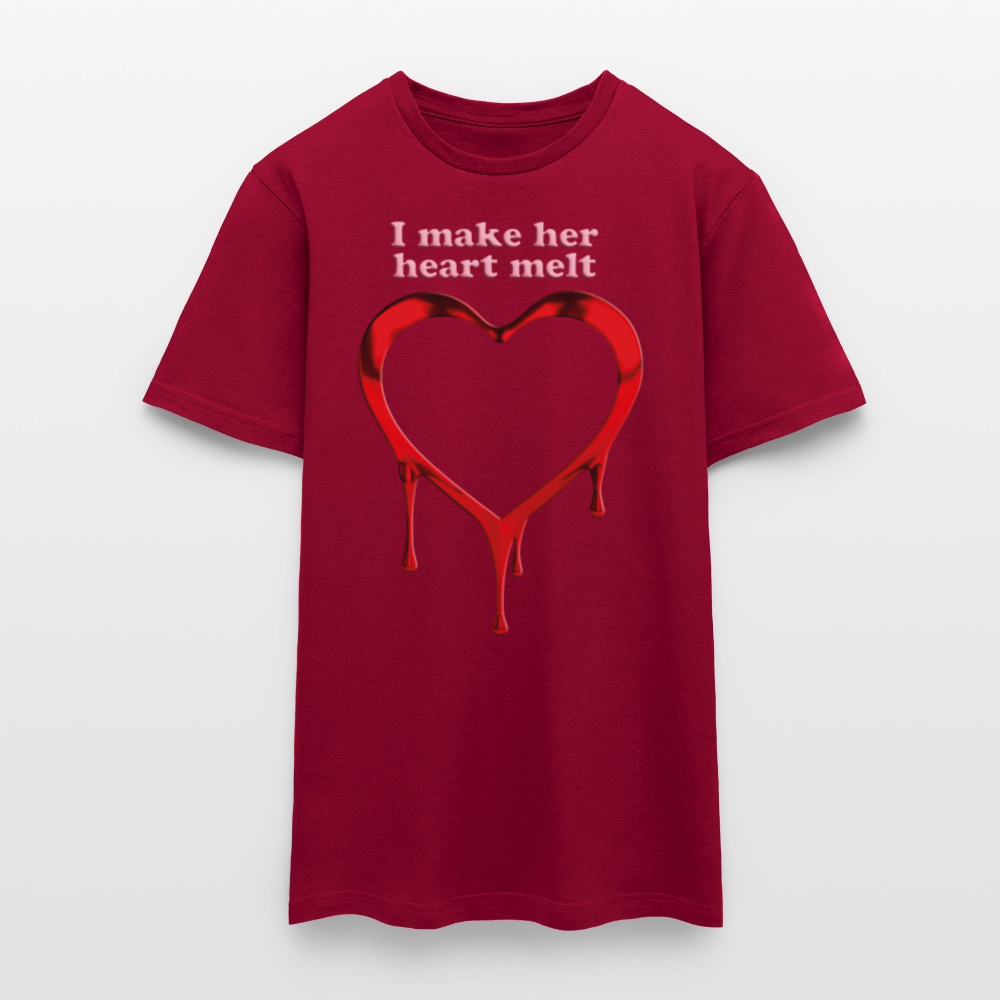 mens i make her heart melt - brick red