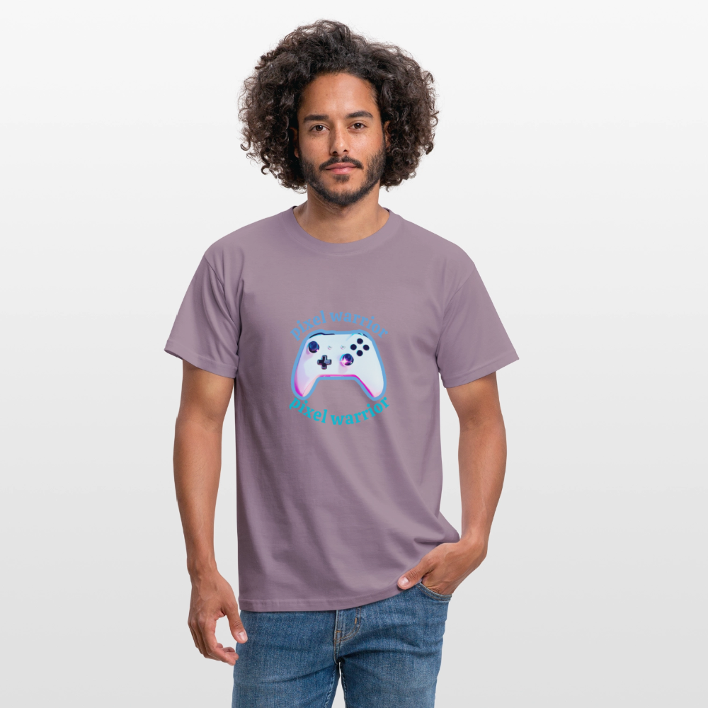 Men's T-Shirt PIXEL - purple-grey 