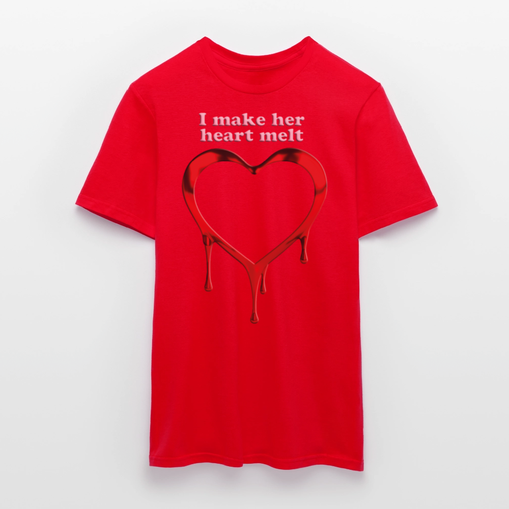 mens i make her heart melt - red