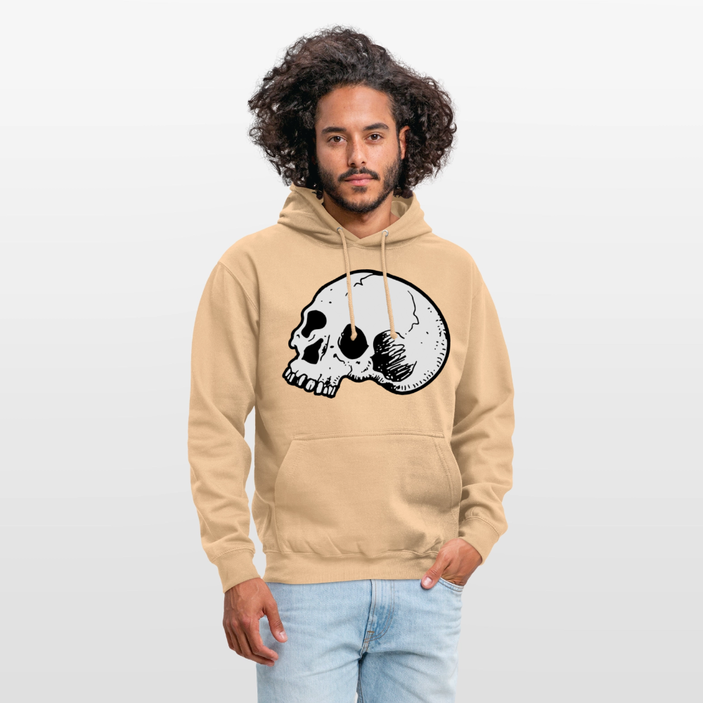 Unisex Hoodie SKULL - peach