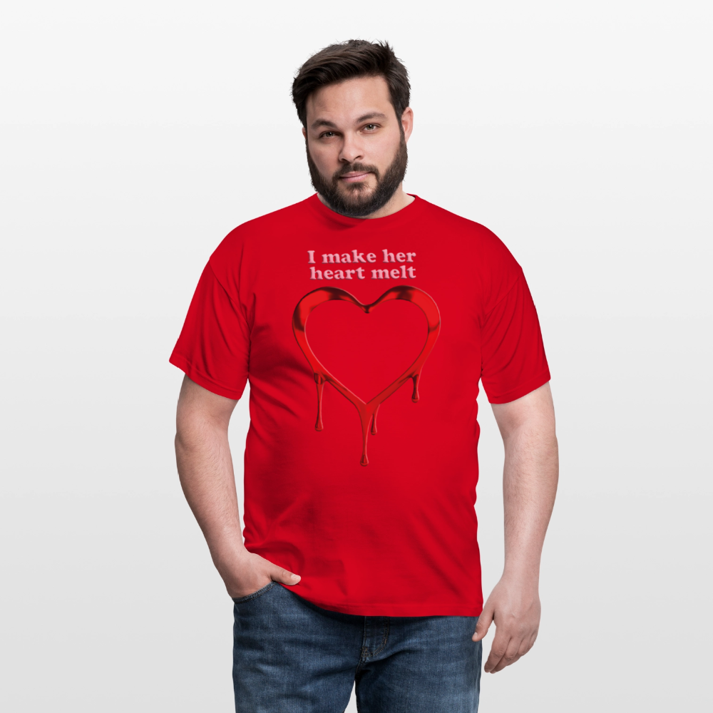 mens i make her heart melt - red