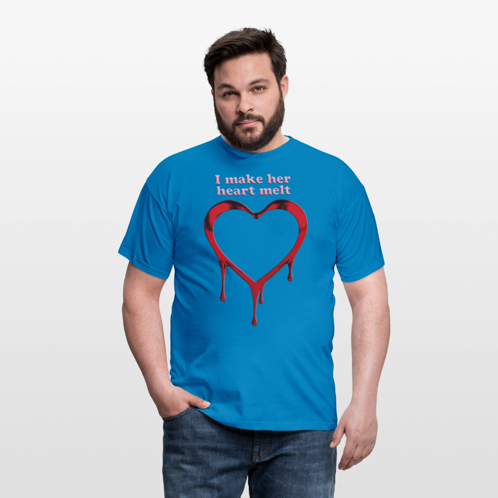 mens i make her heart melt - royal blue