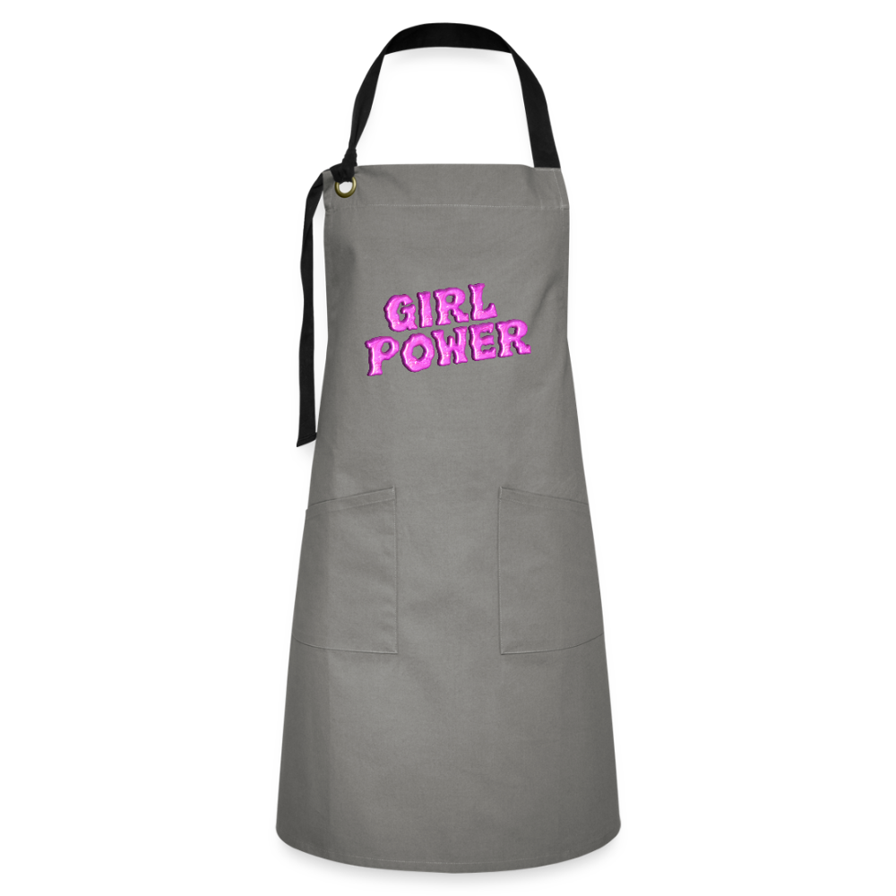 Artisan Apron GIRL POWER - grey/black