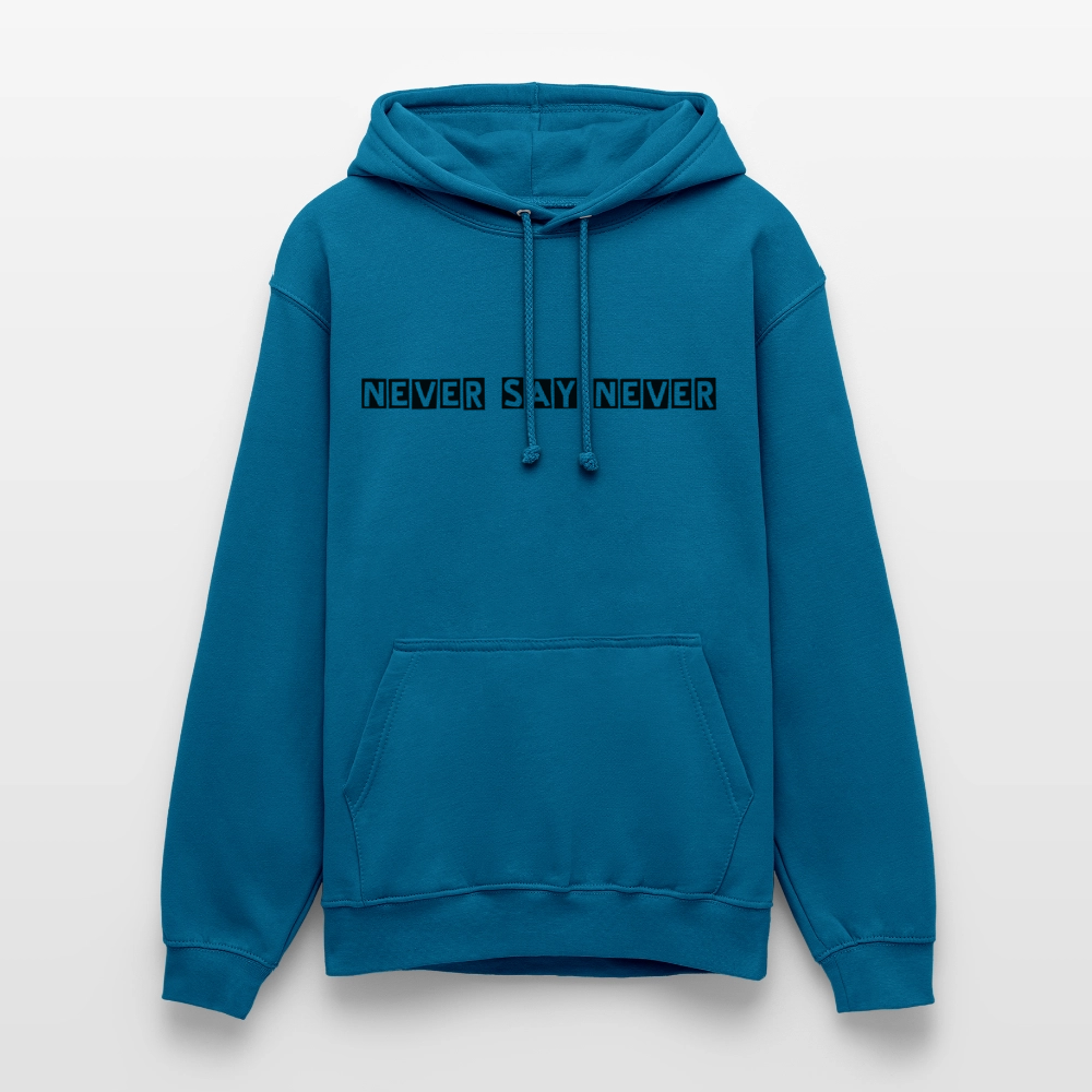 Unisex Hoodie Never say never - deep sea blue 