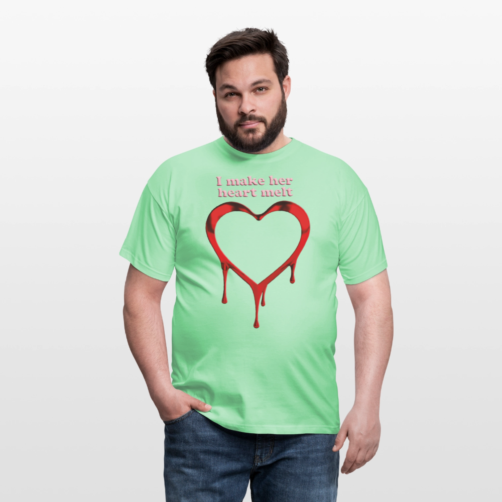 mens i make her heart melt - mint green